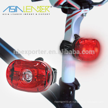 Powered By 2 * AAA Bateria Flash-100% On-Off LED vermelho Luz de bicicleta de advertência